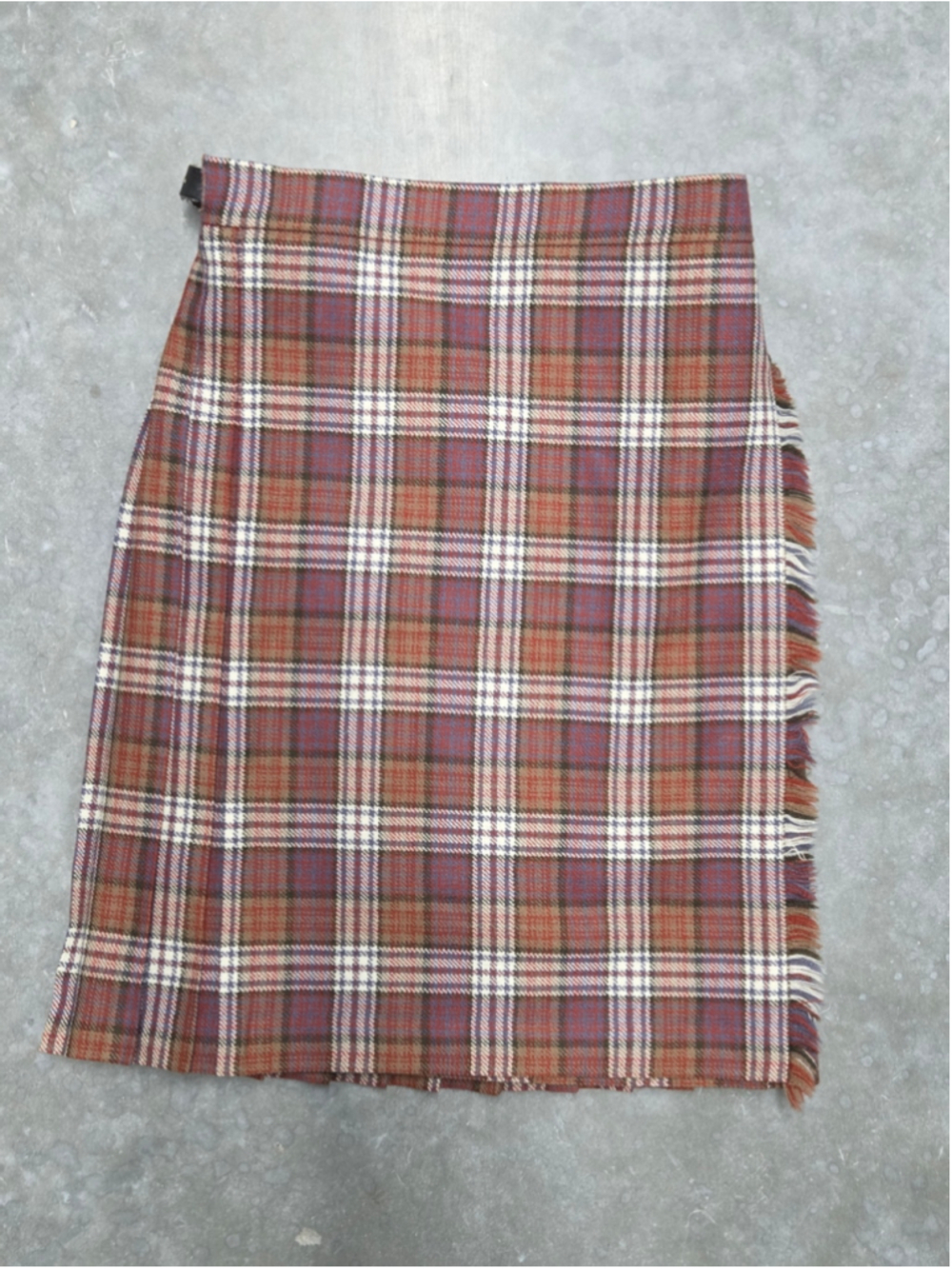 Highland Kilts Tartan Plaid Kilt Rust Multi Size Wool Age 9